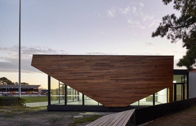 Port Melbourne Football Club Sporting and Community Facility by k20 architecture, Port Melbourne Football Club Sporting and Community Facility, Port Melbourne Football Club Sporting and Community Facility in Victoria, sustainable Victoria buildings, sustainably sourced timber architecture, eco-conscious design in Victoria