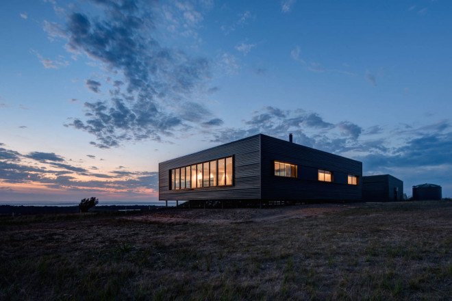 Prefab Farmhouse on French Island by Ecoliv, Prefab farmhouse by Ecoliv, prefab offgrid architecture, off-grid farmhouse in Australia