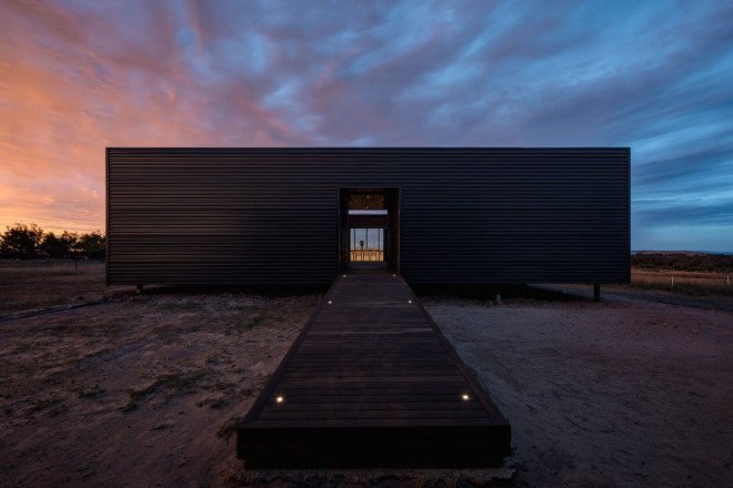 Prefab Farmhouse on French Island by Ecoliv, Prefab farmhouse by Ecoliv, prefab offgrid architecture, off-grid farmhouse in Australia