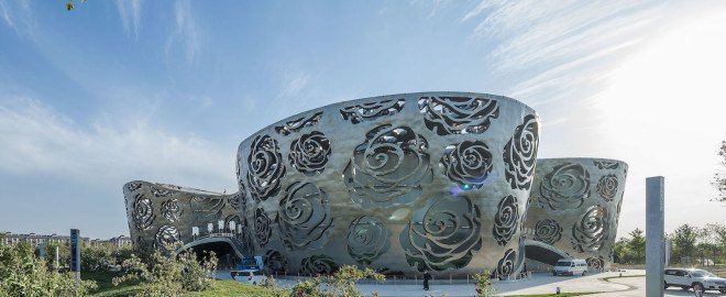 Beijing Rose Museum by NEXT Architects, Beijing Rose Museum, rose museum in China, rose museum architecture,