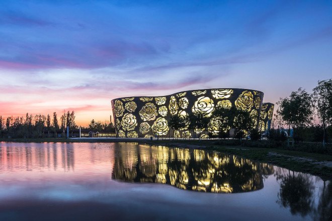 Beijing Rose Museum by NEXT Architects, Beijing Rose Museum, rose museum in China, rose museum architecture,