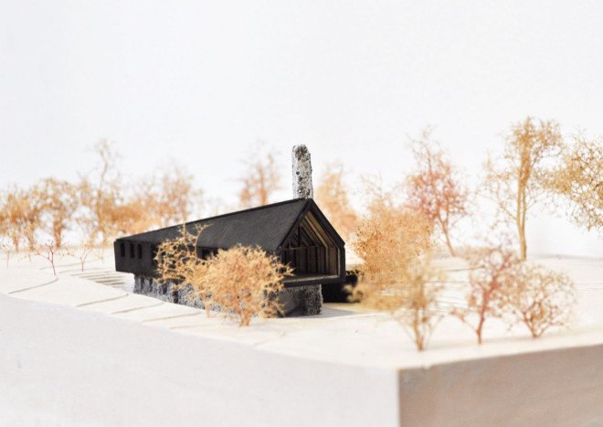 studio bark, black barn, barn, english home, english countryside, suffolk, gable, charred timber, passive house, off grid, net zero, sustainable house, self-sustaining, solar power