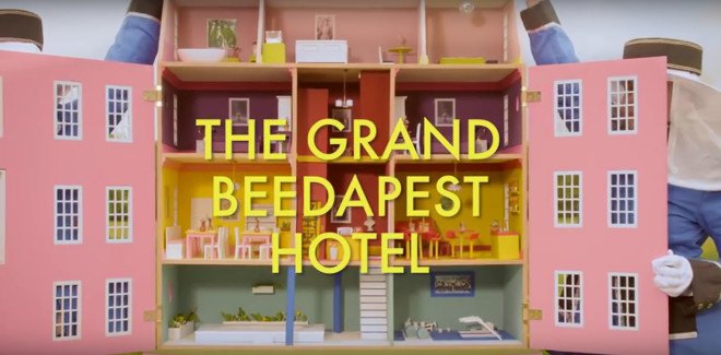 Taylors of Harrogate, Taylors tea, tea, bees, bee, honey, pollinators, pollinator, Kew Gardens, bee hotel, bee home, luxury bee hotel, Grand Beedapest Hotel, Wes Anderson