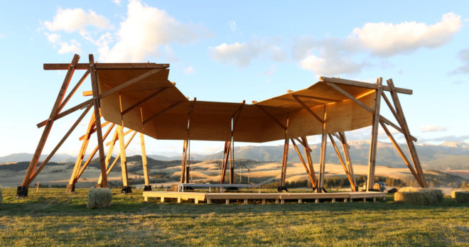 tippet rise, tippet rise art center, art center, sculpture, arup, ensamble studio, wan baan, beartooth mountains, alexander calder, patrick dougherty, mark di severo, stephen talasnik, montana, farm, art exhibition, concert hall, architecture