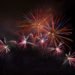 Fireworks against a black night sky