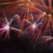 Fireworks against a black night sky