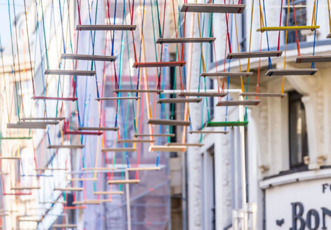 luxembourg, Max Mertens, public art, outdoor art, swings, art installation, Max Mertens, Rue Philippe II, Avenue de la Porte-Neuve, city center, art exhibit