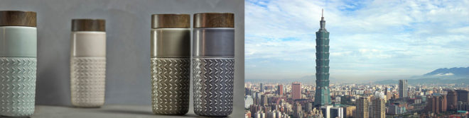 ceramic, travel mug, taipei 101, taiwan, green buildings, skyscrapers, tallest buildings