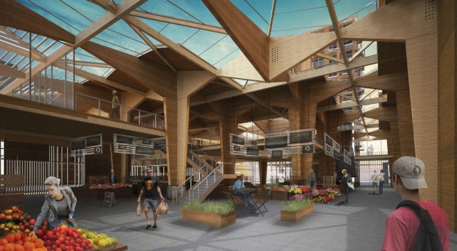 Association of Collegiate Schools of Architecture, timber architecture, Timber in the City, Urban Habitat Competition, rainwater harvesting, Buddy Burkhalter, Mingjun Yin, and Connor Irick, University of Washington, green design, eco design, sustainable design, Parsons the New School of Design, timber buildings, clt panels