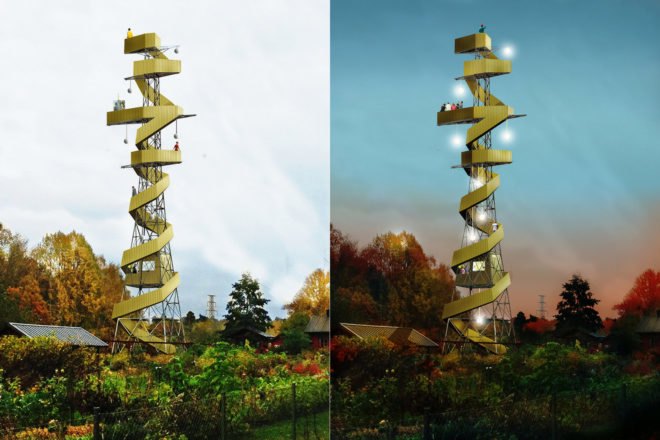 Anders Berensson Architects, stockholm, power towers, urban national park, Norra Djurgården, Swedish Royal Court