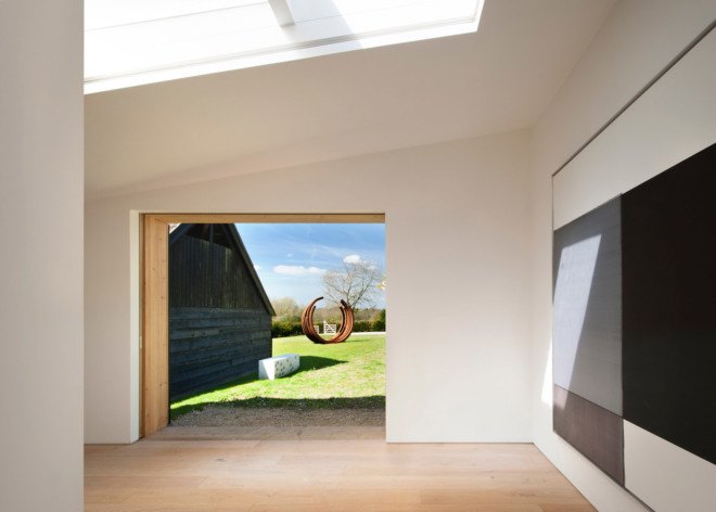 Albion Barn by Studio Seilern Architects, hidden library in barn, Albion Barn in Oxfordshire, farmhouse with library, hidden library design