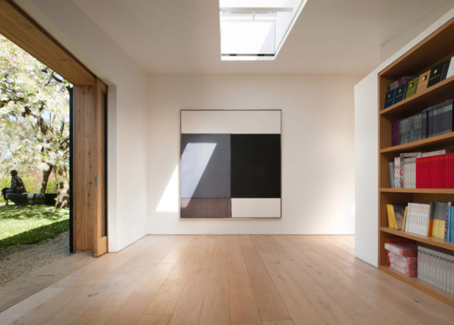Albion Barn by Studio Seilern Architects, hidden library in barn, Albion Barn in Oxfordshire, farmhouse with library, hidden library design