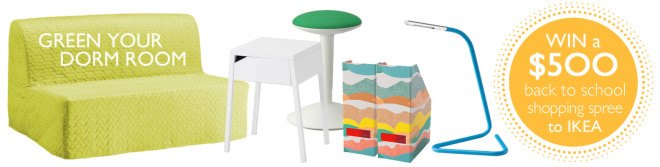 Back to School Green Shopping Spree, Back to school giveaway, back to school contest, IKEA shopping spree, win an IKEA shopping spree, Ikea back to school contest, green your back to school