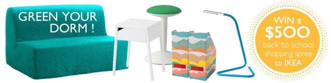 Back to School Green Shopping Spree, Back to school giveaway, back to school contest, IKEA shopping spree, win an IKEA shopping spree, Ikea back to school contest, green your back to school