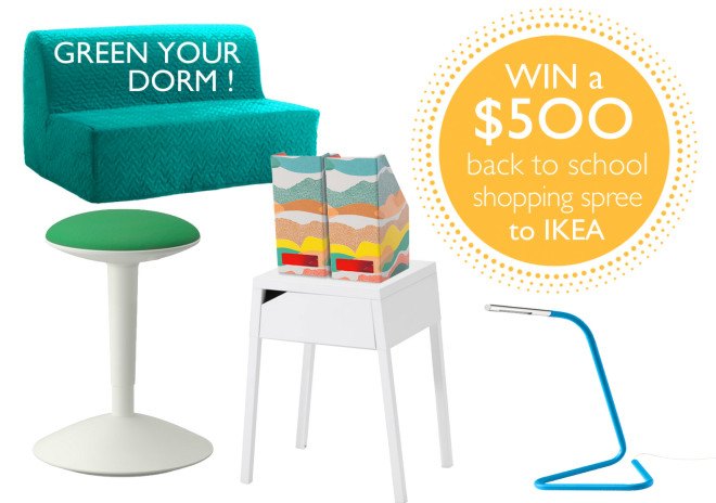 Back to School Green Shopping Spree, Back to school giveaway, back to school contest, IKEA shopping spree, win an IKEA shopping spree, Ikea back to school contest, green your back to school