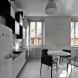 Bazillion apartment, tiny apartment, Lithuania, YCL Studio, open-plan, terracotta, green interior, interior design, natural light