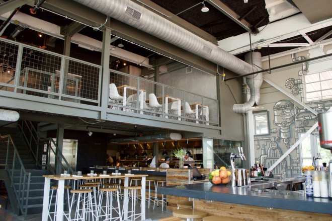 austin, texas, seaholm power plant, art deco, adaptive reuse, stg design, boiler nine bar + grill, La Corsha Hospitality Group