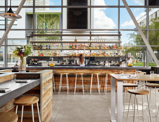 austin, texas, seaholm power plant, art deco, adaptive reuse, stg design, boiler nine bar + grill, La Corsha Hospitality Group