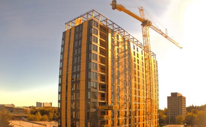 brock commons, acton ostry archtiects, timber building, tallest timber building, university of british columbia, brock commons construction