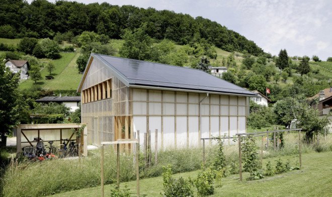Casa C, HHF Architects, prefab home, Switzerland, solar powered, prefab, affordable housing, green architecture, insulation