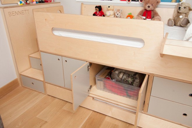 dumbo storage bed, bennett casa kids, casa kids, casa collection, roberto gil, storage beds, storage furniture, hidden storage, tiny homes, tiny apartments, storage under bed, under bed storage, small space solutions, green furniture