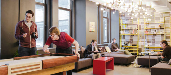 wework, welive, co-working spaces, co-living spaces, co-working design, communal design