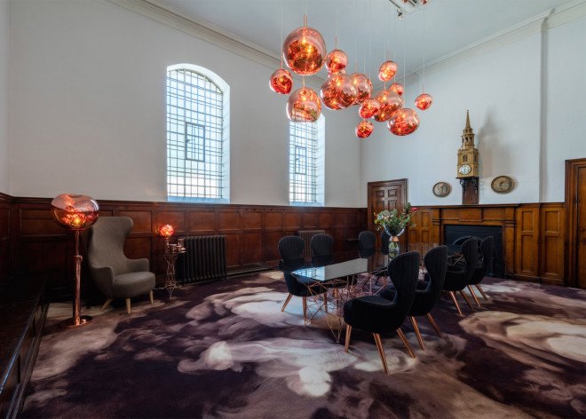 St. James Church, Tom Dixon, St. James Church by Tom Dixon, London, Clerkenwell Design Week, Clerkenwell, church, design, lighting, geometric, co-work, co-working, co-working space, co-working office, cowork, coworking, coworking office, coworking space, office, office space, work space