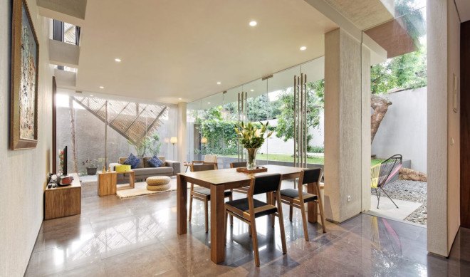 Wahana Architects, DeeRoemah house, natural ventilation, cross ventilation, Jakarta, green renovation, reused materials, skylight, natural light, shade structure, green architecture