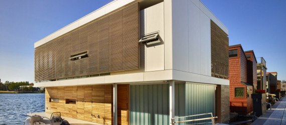 floating homes, Lake Union, floating residence, Seattle, Vandeventer + Carlander Architects, Dunn Floating Residence, green architecture, exotic wood, ceramic, natural light, waterfront, glass facade