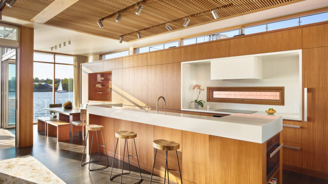 floating homes, Lake Union, floating residence, Seattle, Vandeventer + Carlander Architects, Dunn Floating Residence, green architecture, exotic wood, ceramic, natural light, waterfront, glass facade