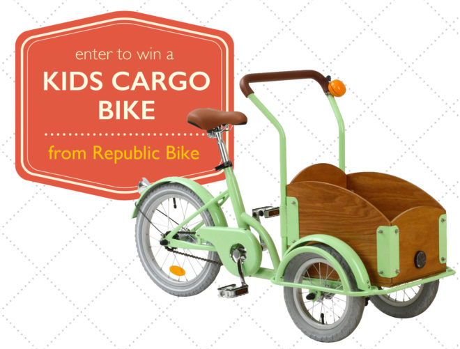 republic bike, republic bike kids cargo bike, kids cargo bike, kids bike, kids cargo trike, kids cargo tricycle, kids cargo bicycle, kids cargo bike, cargo bike for kids, mini cargo bike, bikes for kids, green kids, eco kids, cargo bike giveaway, win a kids cargo bike, kids cargo bike giveaway, win a republic bike, win a bike for back to school