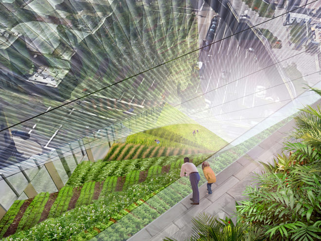 weston baker creative, high line park architecture, new york city park architecture, rem koolhaas, high line parcel, hybrid farm apartment, indoor farming terraces, new york city apartment, indoor farming