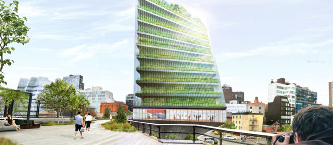 weston baker creative, high line park architecture, new york city park architecture, rem koolhaas, high line parcel, hybrid farm apartment, indoor farming terraces, new york city apartment, indoor farming