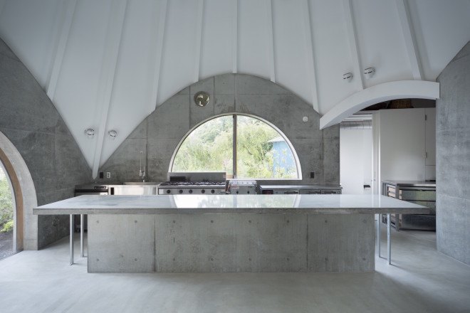 JIKKA by Issei Suma, teepee shaped architecture, architecture for elder care, teepee-shaped architecture in Japan, wheelchair accessible bath