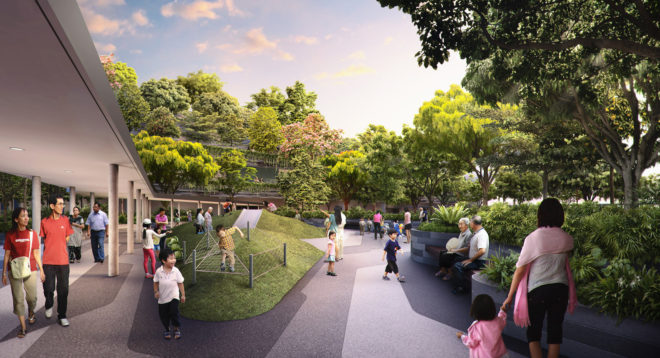 Kampung Admiralty by WOHA Architects, Kampung Admiralty Singapore, smart assisted living for cities, urban design for elderly, urban design for baby boomers, urban design for elder care