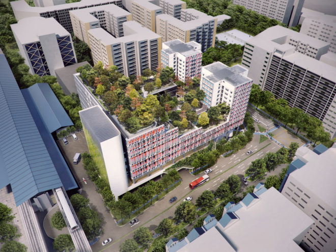Kampung Admiralty by WOHA Architects, Kampung Admiralty Singapore, smart assisted living for cities, urban design for elderly, urban design for baby boomers, urban design for elder care