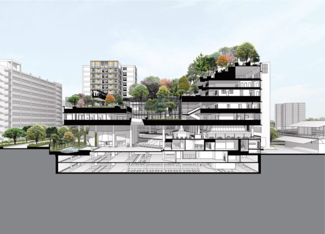 Kampung Admiralty by WOHA Architects, Kampung Admiralty Singapore, smart assisted living for cities, urban design for elderly, urban design for baby boomers, urban design for elder care