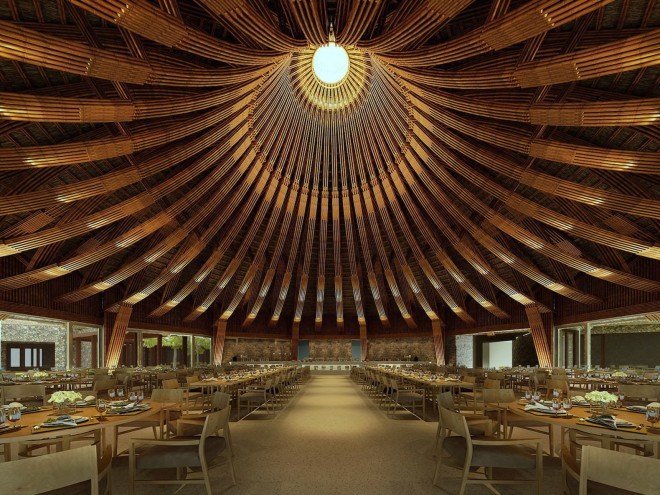 Kim Boi Bamboo Restaurant by Tran Ba Tiep, bamboo bearing structure restaurant, ecotourism restaurant in Hoa Binh, Kim Boi Bamboo Restaurant in Hoa Binh, bamboo restaurant, bamboo architecture in Vietnam