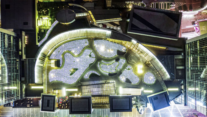 Light Rose Garden, Light Rose Garden Chengdu, AllRightsReserved, Pancom, Amherst Inc., LED lights, LED, art installation, China, light installation, temporary installation, green design