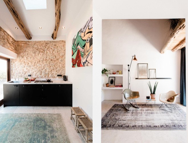 Little house in the Campo by Ibiza Interiors and Standard Studio, stable renovation by Ibiza Interiors, stable renovation in Ibiza, stable renovation by Standard Studio, green renovation Ibiza, solar powered house in Ibiza