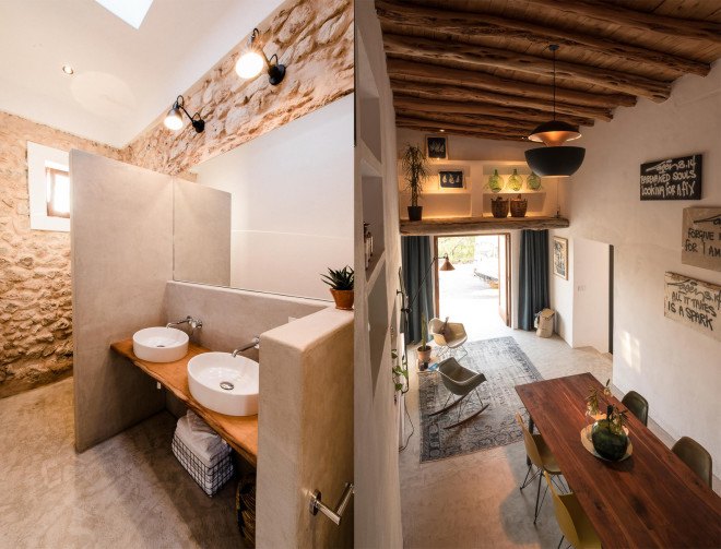 Little house in the Campo by Ibiza Interiors and Standard Studio, stable renovation by Ibiza Interiors, stable renovation in Ibiza, stable renovation by Standard Studio, green renovation Ibiza, solar powered house in Ibiza