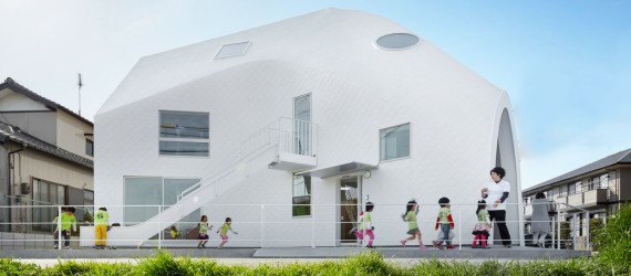 mad architects, japan, Okazaki, aichi prefecture, kindergarten, adaptive reuse, natural wood, renovation, japanese school, clover house