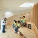 mad architects, japan, Okazaki, aichi prefecture, kindergarten, adaptive reuse, natural wood, renovation, japanese school, clover house