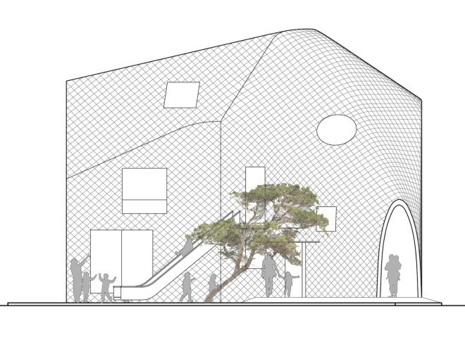 mad architects, japan, Okazaki, aichi prefecture, kindergarten, adaptive reuse, natural wood, renovation, japanese school, clover house