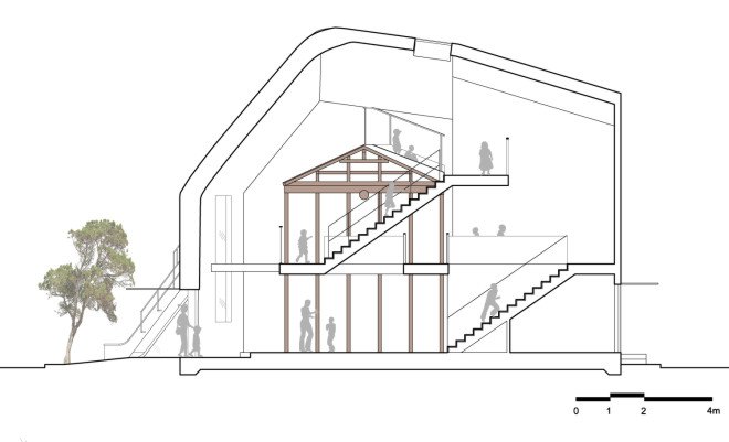 mad architects, japan, Okazaki, aichi prefecture, kindergarten, adaptive reuse, natural wood, renovation, japanese school, clover house