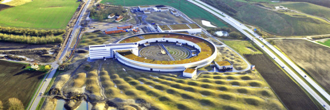 MAX IV laboratory landscape design by Snøhetta, wave land art, stormwater management in land art, Science City near Lund, MAX IV laboratory by Fojab