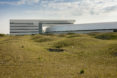 MAX IV laboratory landscape design by Snøhetta, wave land art, stormwater management in land art, Science City near Lund, MAX IV laboratory by Fojab