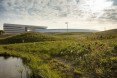 MAX IV laboratory landscape design by Snøhetta, wave land art, stormwater management in land art, Science City near Lund, MAX IV laboratory by Fojab