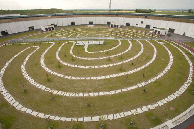 MAX IV laboratory landscape design by Snøhetta, wave land art, stormwater management in land art, Science City near Lund, MAX IV laboratory by Fojab
