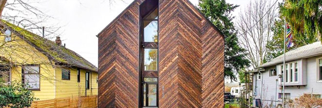 Malboeuf Bowie Architecture, energy-efficient home, Palatine Passive, architect Tiffany Bowie, Scandinavian influence, shou sugi ban Japanese technique, smart monitoring system, passive house, Kiro, charred wood facade